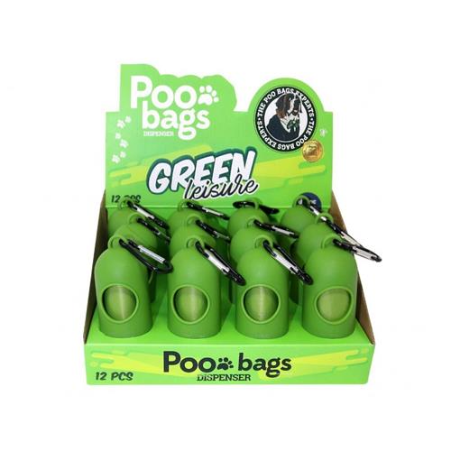 DISPENSADOR POO BAGS GREEN LEISU