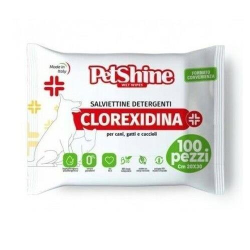 TOALLITAS PETSHINE CLOREXI 100ud