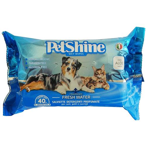 TOALLITAS PETSHINE AGUA FRES 40u