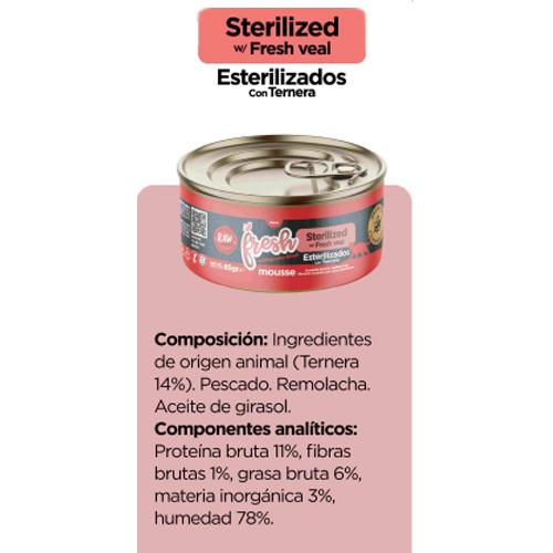 FRESH CT STERIL TERNERA MOUS 85g