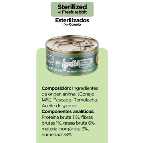 FRESH CT STERIL CONEJO MOUSS 85g