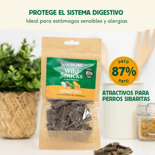 WILD SNACK DIGESTIVO PATO 75g DG