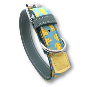 COLLAR PIEL BANANA AZUL 50cm MB