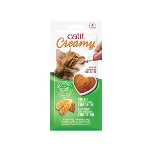 CATIT CREAMY POLLO/CORDERO 4x10g