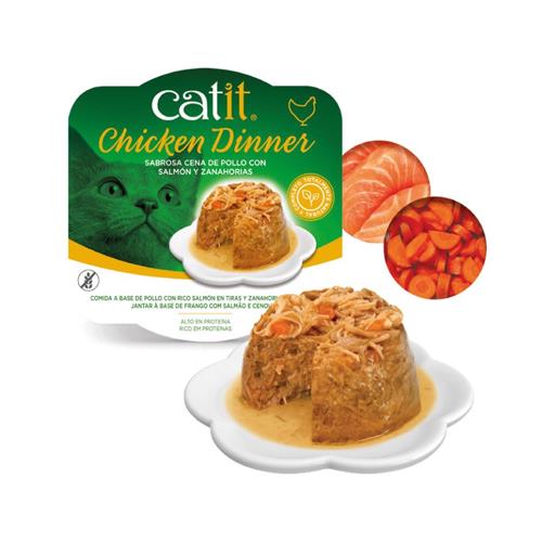 CATIT DINNER POLLO 80g SALMON&ZA