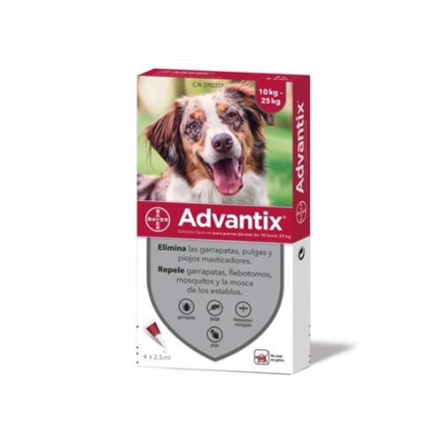 ADVANTIX 4 PIPETAS 2,5ml 10-25KG