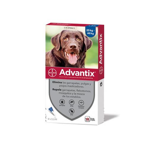 ADVANTIX 4 PIPETAS 4,0ml +25KG