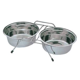 COMEDERO DOBLE ACERO INOX. 11,5c